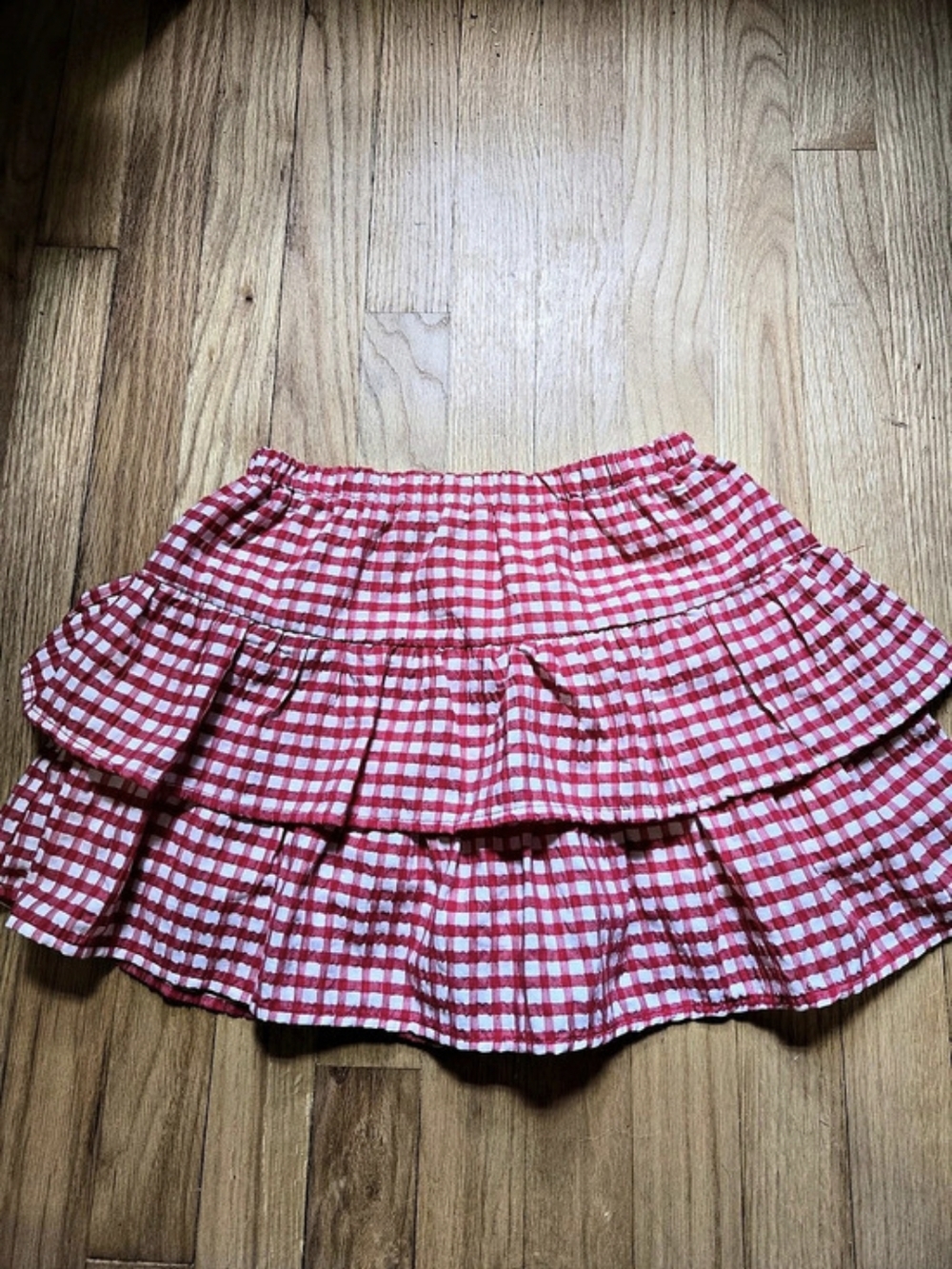 Gingham Ruffle Skirt